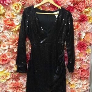 Shimmery black dress!